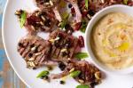 Australian Grilled Lamb Cutlets With Olives Mint And White Bean Puree Recipe Dinner