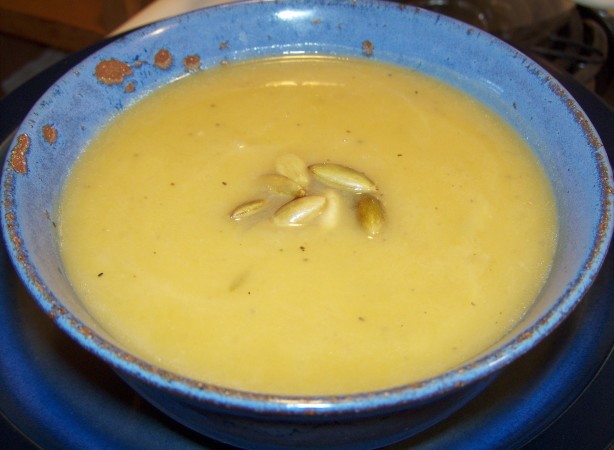 American Squash Ginger and Apple Soup Breakfast