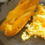 Australian Scrambled Eggs with Cheese Sandwich Dinner