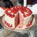 Strawberries and Cream Cake Recipe recipe
