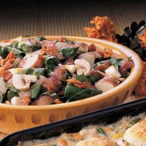 American Spinach Salad with Red Potatoes Dessert