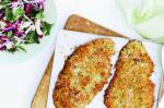 American Veal Scallopine With Fennel and Parmesan Salad Recipe Appetizer