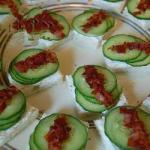 British Sofas to Cucumber and Prosciutto Appetizer