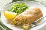 British Salmon And Leek Filo Rolls Recipe Appetizer