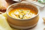 British Spiced Carrot Soup With Feta Recipe Appetizer