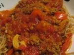 American Curried Spaghetti Sauce With Lentils Dinner