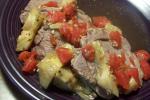 American Roast Lamb With Tomatoes and Artichoke Hearts Dinner