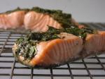 American Salmon With Olive Oil  Herbs BBQ Grill