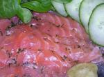 German Gravlax marinated Salmon Appetizer