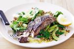 Canadian Sumaccoated Fish With Green Bean Lentil and Parsley Salad Recipe Dinner