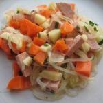 British Bavarian Sausage Salad with Apples Appetizer
