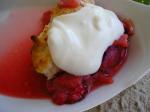 Strawberry Rhubarb Cobbler With Candied Ginger oamc recipe