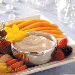 American Spiced Sour Cream Dip with Fruit Dessert