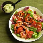 American Crushed Avocados and Prawn Salad Appetizer