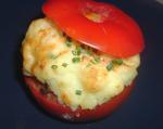 American Baked Stuffed Tomatoes Topped With Mashed Potato Appetizer