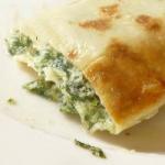 French Spinach and Cheese Crepes Breakfast