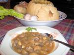 French Mushroom Bourguignonne in a Whole Pumpkin Appetizer