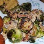 Australian Brussels Sprouts in a Sherry Bacon Cream Sauce Recipe Appetizer