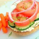 Australian Queenies Killer Tomato Bagel Sandwich Recipe Appetizer