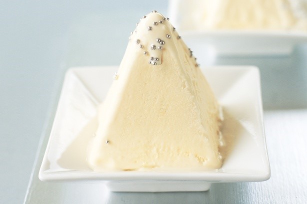 American White Chocolate Icecream Pyramids Recipe Dessert