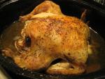 French Ovenroasted Chicken With Roasted Garlic and French Bread Dinner