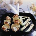 American Skewers of Swordfish to the Grilled Zucchini Appetizer