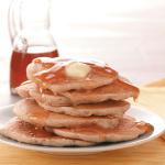 American Sweet Apple Pancakes with Cider Syrup Breakfast