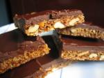 American Chocolate Peanut Chewy Bars Dessert