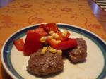 Australian Teriyaki Ground Beef Paillards With Corn and Red Pepper Relish Dinner