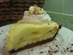 American Oldfashioned Banana Cream Pie With Chocolate Pastry Dessert