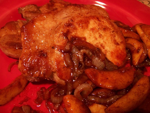 German Pork Chops With Apples and Onion 1 Dinner