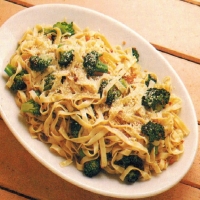 Canadian Anchovies with Broccoli and Fettuccine Dinner
