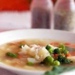 American Vegetable Soup with Broccoli and Rice 1 Appetizer