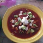 Chilean Tortilla Soup with Chipotle Chile Appetizer