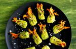 American Zucchini Blossoms With Burrata and Tapenade Recipe Appetizer