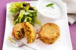 American Curried Lentil Patties With Minted Yoghurt Recipe Appetizer
