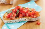American Tomato and Basil Bruschetta Recipe Appetizer