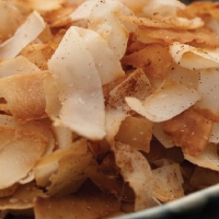 British Caramelized Coconut Chips Appetizer
