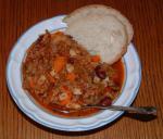 American Minestrone Soup With Meat Dinner
