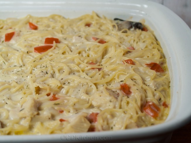 Canadian Baked Three Cheese Chicken Tetrazzini Pasta Casserole En Dinner