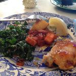 Daphne Ozands Chile Jam Chicken With Currant and Pine Nut Kale Salad recipe