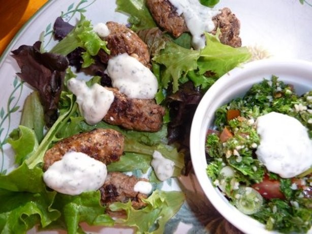 American Lamb Sticks With Herb Yoghurt Dip Dinner