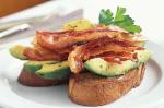 American Avocado And Lime With Bacon On Toast Recipe Breakfast