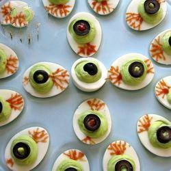 American Monster Eyes for Halloween Appetizer