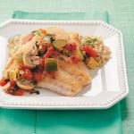 Australian Snapper with Zucchini and Mushrooms Appetizer