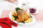 British Roast Chicken With Apple Sage And Rosemary Stuffing Recipe Dinner