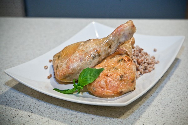 Australian Chicken Leg Quarters Stuffed with Mushrooms Dinner