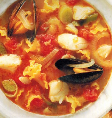 Romanian Fish Soup with Pasta Soup