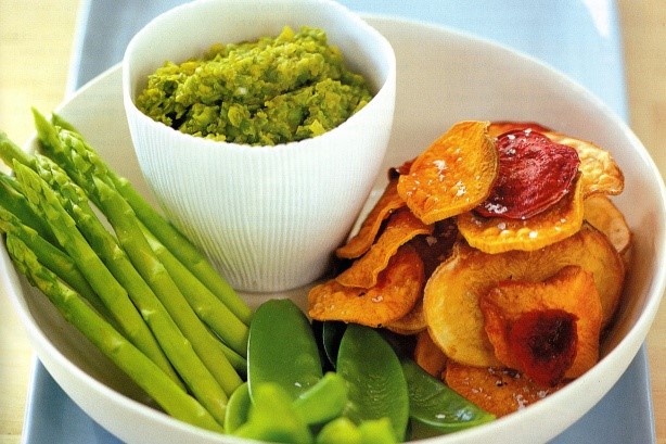 Australian Warm Green Pea and Garlic Dip Recipe Appetizer