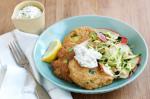 Australian Chickpea And Zucchini Fritters With Cucumber Raita And Apple Salad Recipe Appetizer